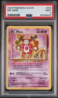 PSA 9 Mr. Mime 013/034 CLB EN Pokemon TCG Classic Holo Card 2023 Mint • $18.49