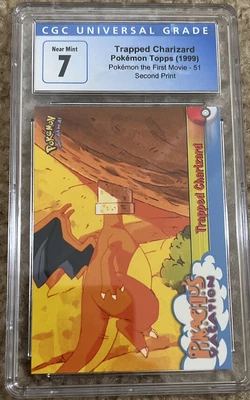 $18.10 • Buy 1999 Topps Pokemon Movie Trapped Charizard Non-Foil #51 - CGC 7 Black Label