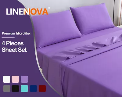 2000TC Hotel Quality Bed Sheet Set Fitted Flat Pillowcase Double Queen King Soft • $12.99