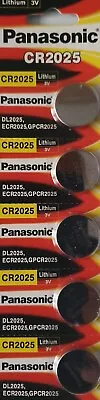 Panasonic  5 X GENUINE CR 2025 3V LITHIUM BUTTON / COIN CELLS BATTERIES .  • £4.99