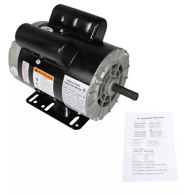 Electric Motor 3HP 3450RPM Compressor Duty 56 Frame 1 Phase 115-230V 5/8  Shaft • $135.99