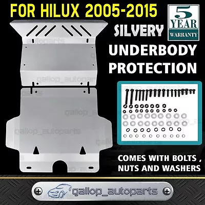 Steel Bash Plates For Toyota Hilux N70 2005-2015 Silver 2 Piece • $154