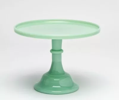 Mosser Glass USA Vintage Style Cake Stand Jadeite Green 12 Inch • $84.95