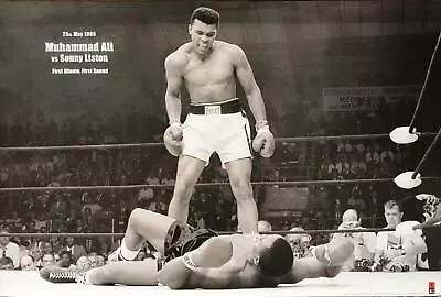 Muhammad Ali Vs Sonny Liston First Minute First Round Horizontal Poster 24 X 36 • $19.90
