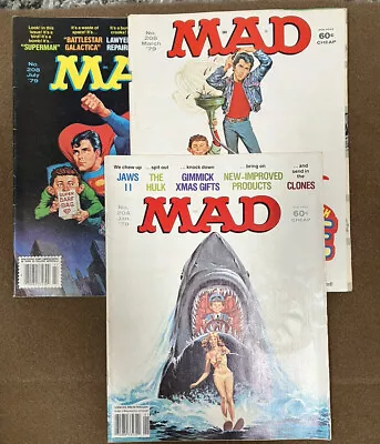 1979 MAD Magazine Lot 3X #204 205 208 Jaws II Grease Superman • $19.99