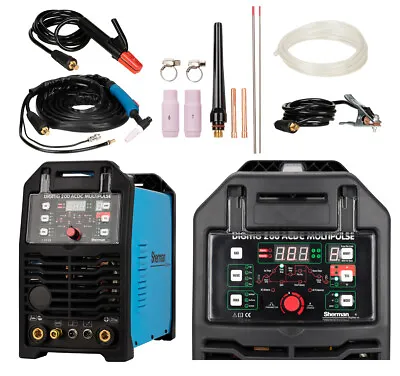 Sherman DIGITIG 200 AC/DC MULTIPULSE Welder Inverter Aluminium MMA TIG IGBT ARC • £769.99