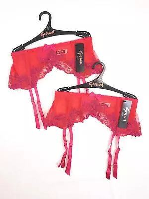 2pk Gossard Amour Suspender Belts Waspies New VIP Burlesque Lingerie Multipack • £7.95