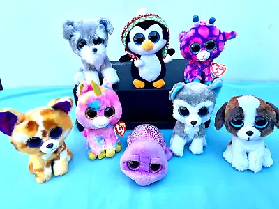 TY BEANIE BOOS Collection Of 8 Plush Toy Animals • $25