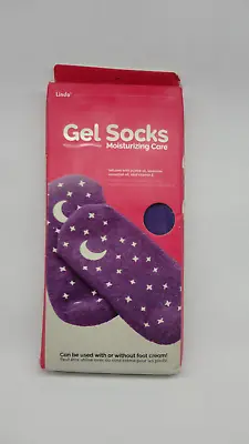 Gel Socks By Lindo Purple Moon & Stars Infused W/essential Oils ~DISTRESSED BOX! • $10.95