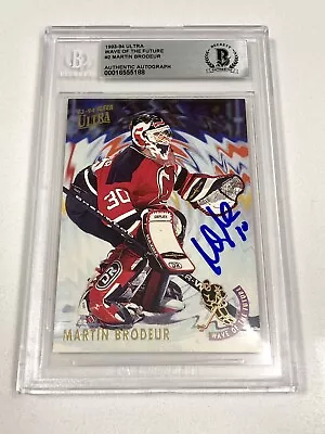 Martin Brodeur ~ 1993-94 Ultra Wave Of The Future Signed RC Auto ~ BGS/BAS Slab • $98.14