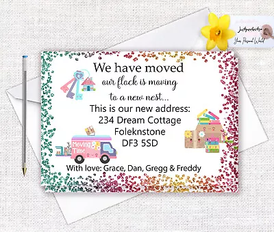 Personalised Moving House Cards Custom New Home Cards Change Of Address Cards  • £3.20