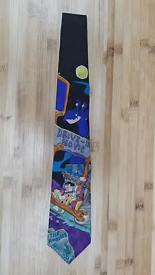 100% Silk Men's Tie Drive In Movie The Flintstones Ralph Marlin 1993 • $10.55