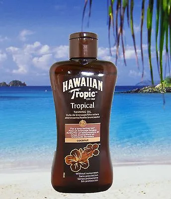 £11.65 • Buy Hawaiian Tropic SPF 0 Zero Factor Sun Oil Tan Oil Bronzing Oil Tan Lotion Sunbed