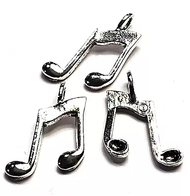 3 Pcs. Music Notes Charms Pendants Cast Fine Pewter • $2.99