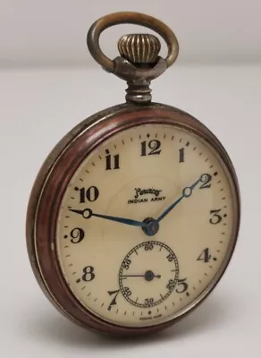 £185 • Buy Vtg 1940s Services Indian Army WW2 Era Military 50mm German Made Pocket Watch