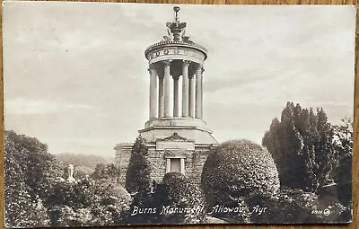 Burns Monument Alloway  Ayr 1913  Nicol Russel St Falkirk Vintage Postcard • £1.99