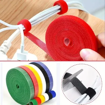 Hook Loop Double Side Tape Roll Self Adhesive Sticky Back Fastener  3/16  X 10FT • $4.99