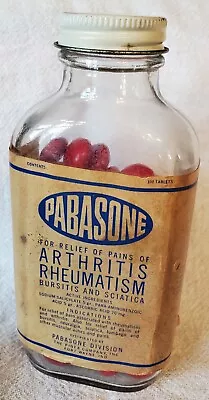 Vintage Pabasone Arthritis Medicine Bottle With Label • $11