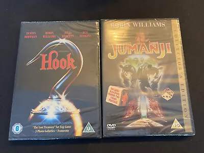 Jumanji DVD & Hook DVD Robin Williams New & Sealed • £4.99