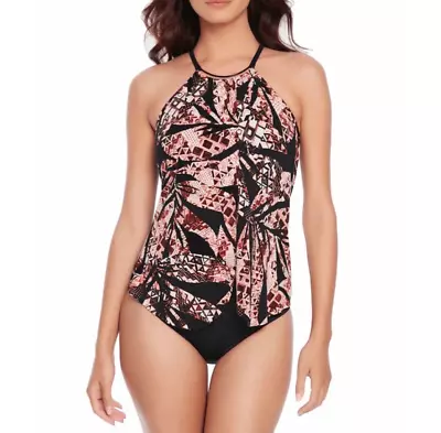 Magicsuit By Miraclesuit Urban Safari Jill One Piece Swimsuit Size 10 High Neck • $60