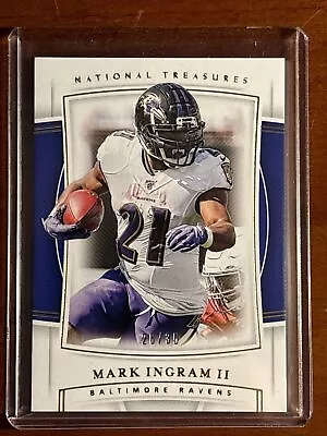 2019 Panini National Treasures Gold 26/35 Mark Ingram II #60 SSP Ravens Saints • $8