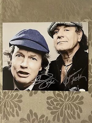 Angus Young & Brian Johnson AC/DC Signed 8X10 Photo COA • $130