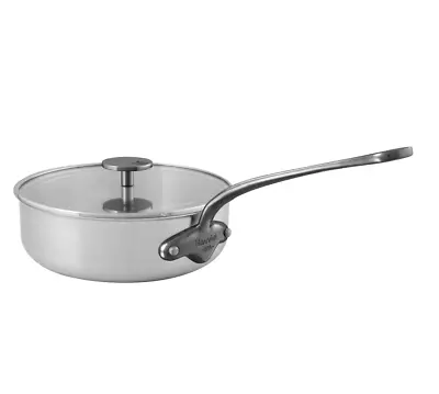 Mauviel M'URBAN 3 ONYX Brushed Saute Pan With Glass Lid Onyx Handle 5.9-Qt • $179.95