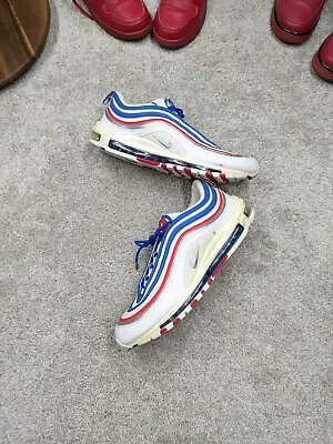 Nike Air Max 97 All Star Jersey Mens 13 2019 1991 White Red Blue 921826-404 • $52.15