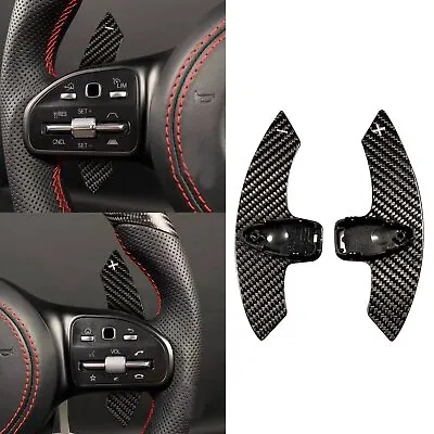 For Benz C43 C63 W205 AMG Real Carbon Fiber Steering Wheel Paddle Shifter • $124.07