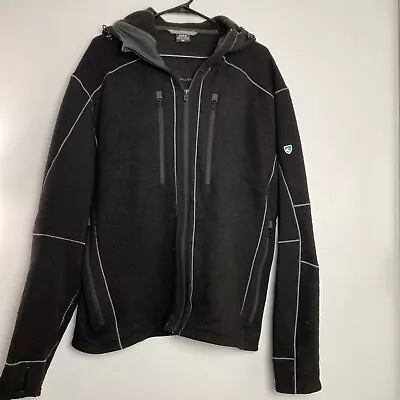 Kuhl Jacket Adult 2XL XXL Black Gray Acrylic Zip Up Casual Long Sleeve Mens • $52.80