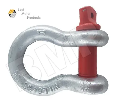 (2) 1“ Screw Pin Anchor Shackle W/Red Pin Clevis Jeep Off-Road Towing 0900163 • $28.30