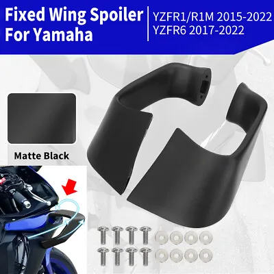 Winglets Wind Wing Spoiler Fairing For YAMAHA YZF-R1 R1M 2015-2022 YZF-R6 17-22 • $200.40