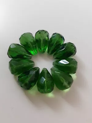 £1.49 • Buy 10 Pieces Of Big Faceted Teardrop  Beads Loose 12x18mm !!! LAST PACK !!!