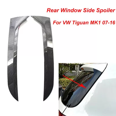 Carbon Fiber Pattern Pair Rear Window Side Spoiler FIT VW Tiguan MK1 2007-2016 • $23.74