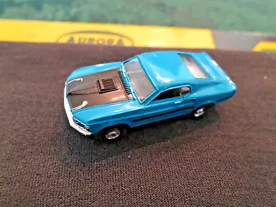 Vintage Aurora HO T-Jet Slot Car Mach 1 Mustang #1415 Medium Blue • $89