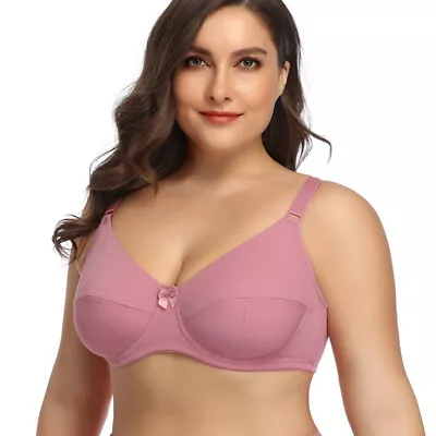 Plus Size Bras Large Women Full Cup Bra Lingerie Non Padded Underwired Brassiere • £8.27