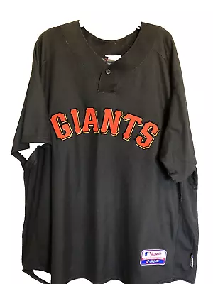 Mens Majestic 2X S.F. GIANTS Jacket Authentic Black Sewn Vintage New • $24.95