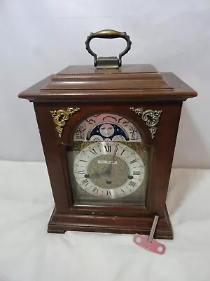 Seth Thomas Moon Dial Mantel Clock Hour 1/2 Hour Chime Key Read • $69.95