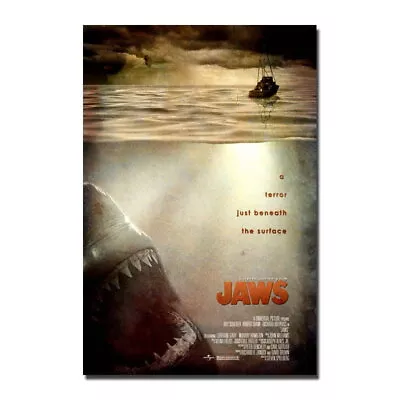 82974 Jaws 1 2 Classic Movie Wall Print Poster AU • $40.65