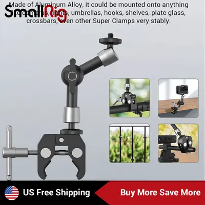 SmallRig 5.5  Adjustable Articulating Magic Arm 2065B+ Super Clamp 735 For Gopro • $17.90