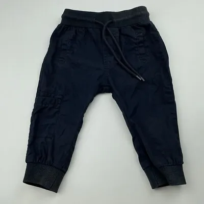 Boys Size 0 Country Road Navy Stretch Cotton Pants Elasticated FUC • $7.30