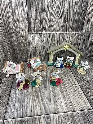 Merry Mousetales 9 Pieces Nativity Set Of Canon Falls Midwest Rare • $100