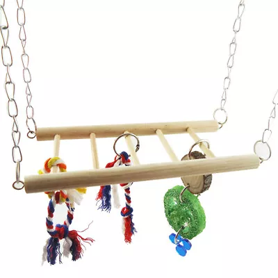  Hamster Swing Parrot Suspension Bridge Climbing Ladder For Toy • £10.48