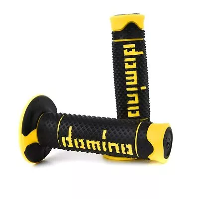 MF2522 - Knobs DOMINO A260 Yellow/Black Soft Grips Universal For Moto Cross • $81.94