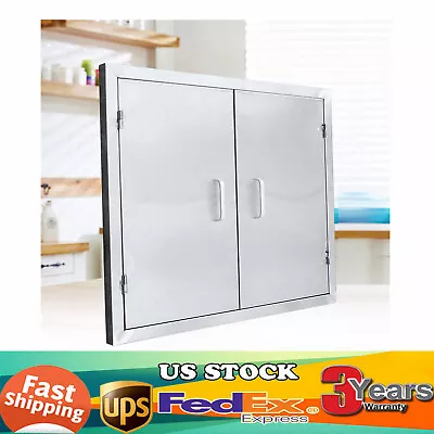 Stainless Steel Double Doors Access Outdoor Kitchen Island Door Drawer BBQ Grill • $61.75