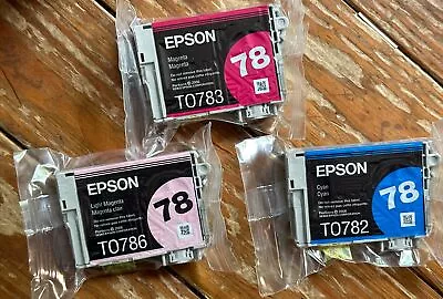 Genuine Epson 78 3 Pack Combo Ink Cartridge Set  - Sealed Cyan Magenta • $19