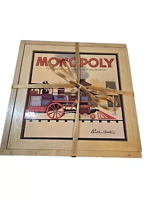 Vintage Monopoly Wooden Box Board Game Nostalgia Series All Aboard 2001 Sealed • $46.99