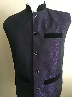 Asian Waistcoat Purple Medium Men's Wear Eid Clothes Pakistani Brand New • £29