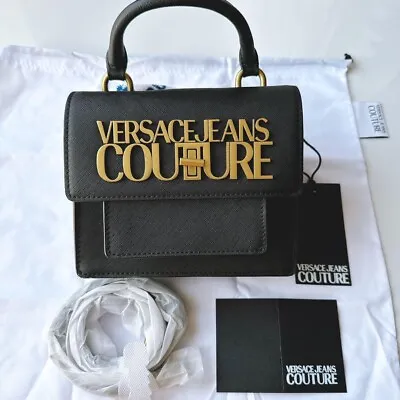 VERSACE JEANS COUTURE Logo Plate Mini Handbag • $299