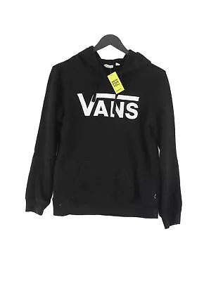 Vans Women's Hoodie XS Black 100% Cotton Pullover • £16